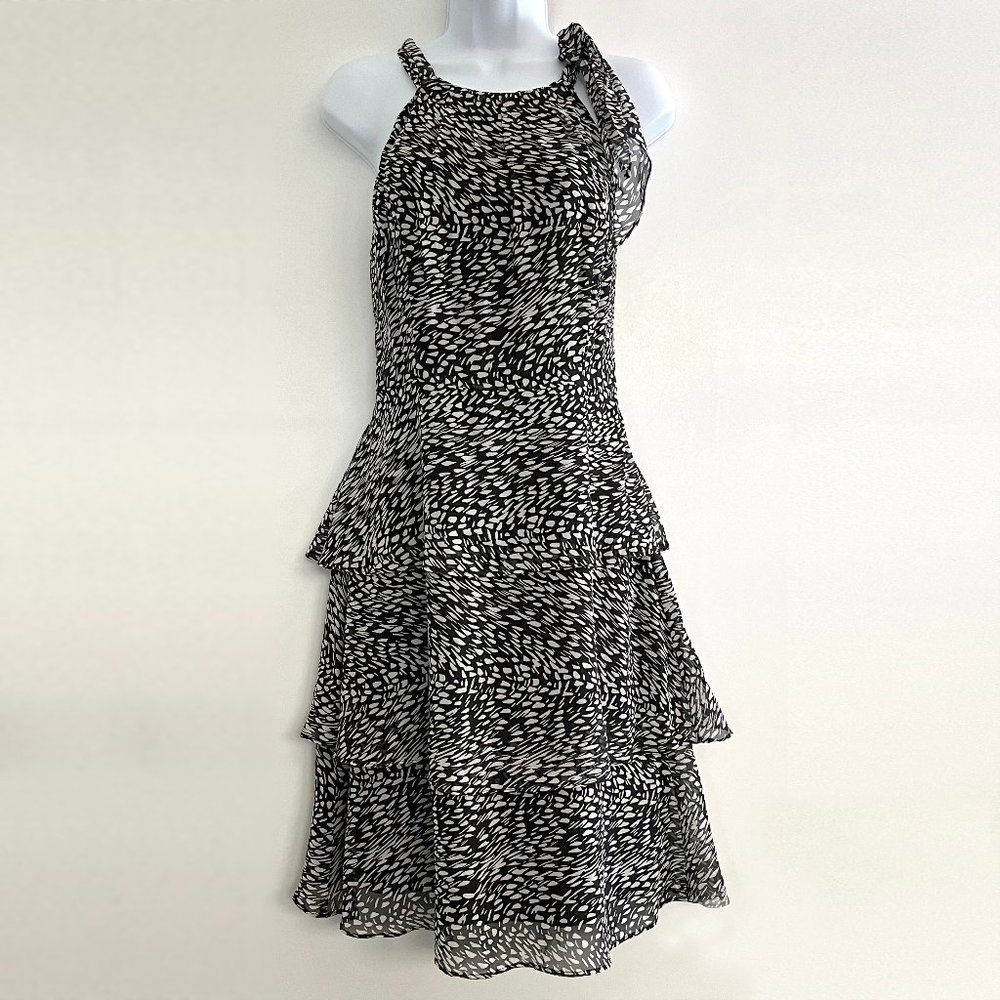Ellen Tracy Trapeze Tiered Flowy Dress